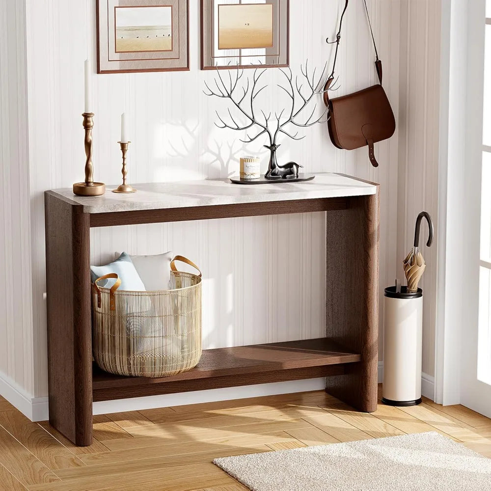 Modern Console Table 43 Inch Entryway Sofa Table with Storage