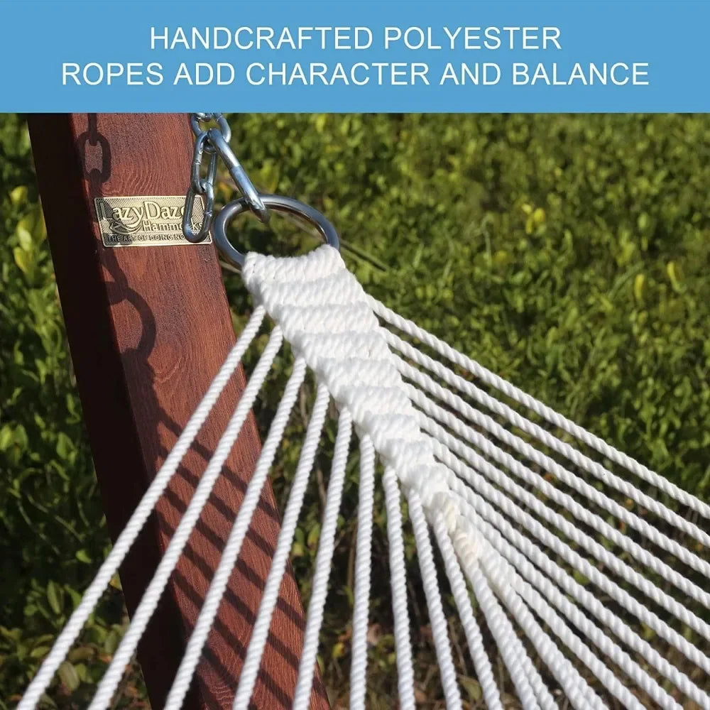 12FT Double Quilted Hammock with Spreader Bars Detachable Pillow