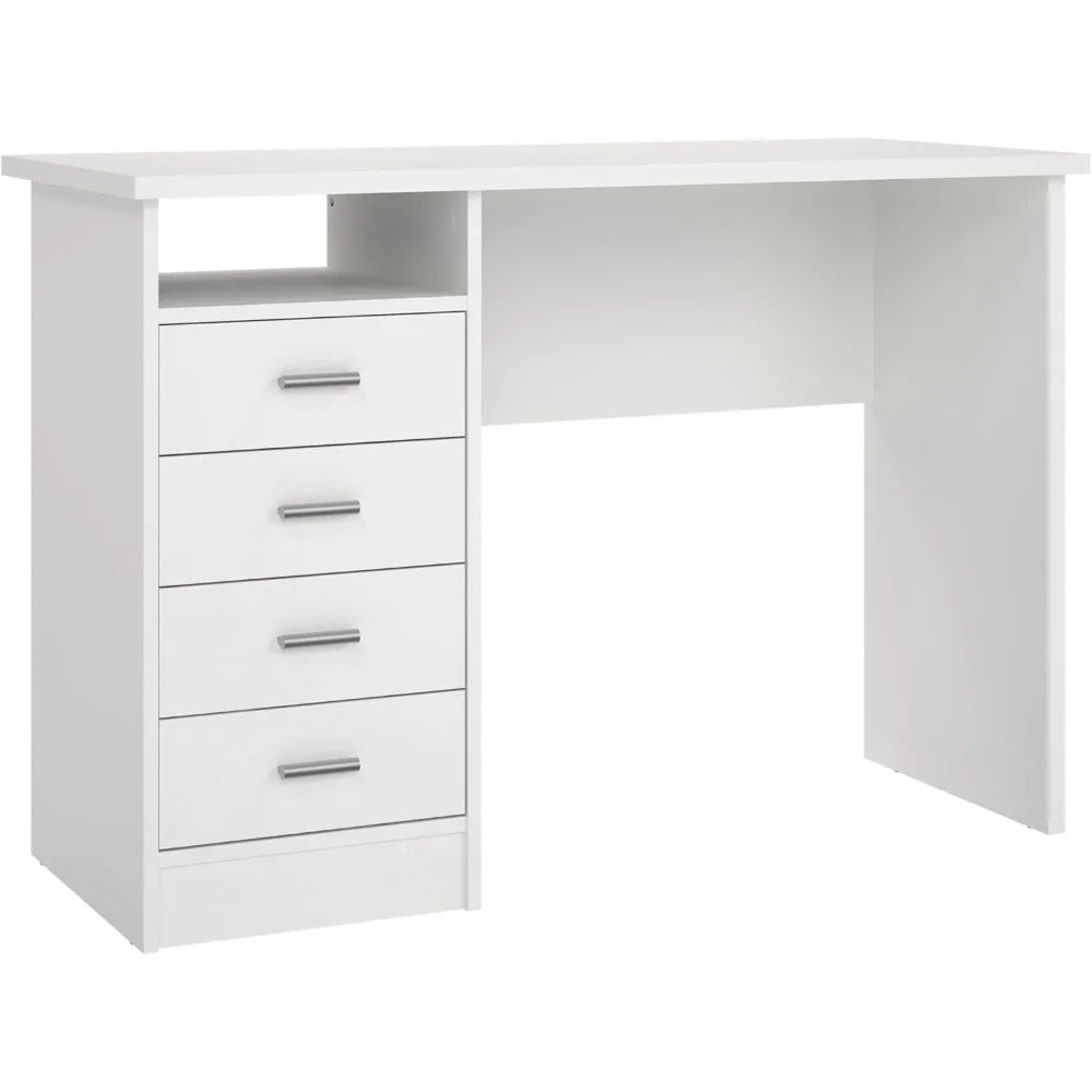 4-Drawer Modern Writing Desk Compact Functional Office Furniture