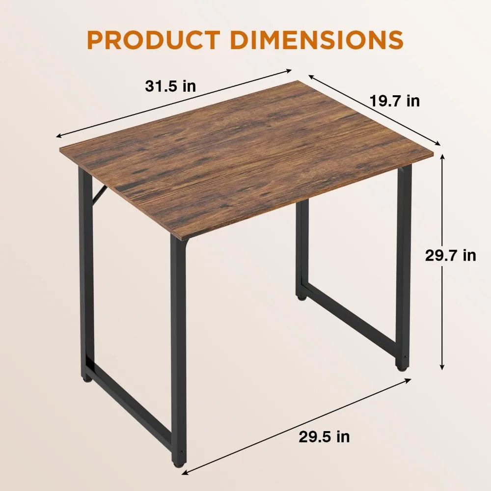 Modern Adjustable Computer Desk 32 Inch Writing Table for Home Office