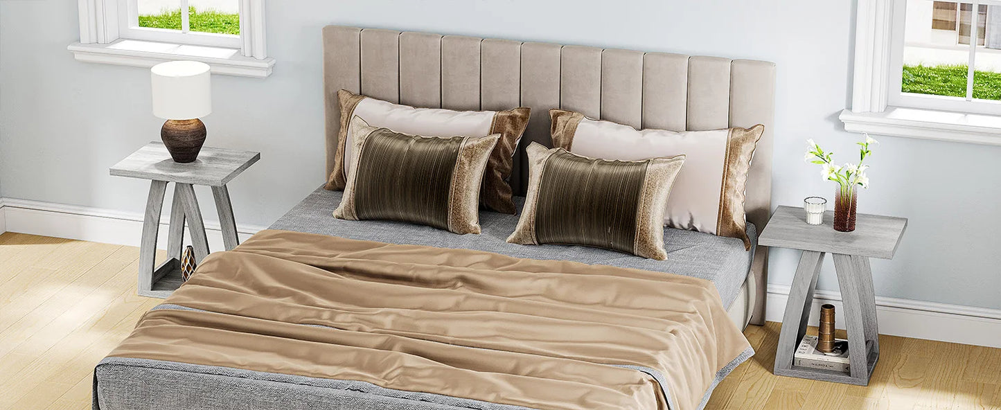 Modern End Tables Living Room Set of 2 Stylish Side Tables for Home