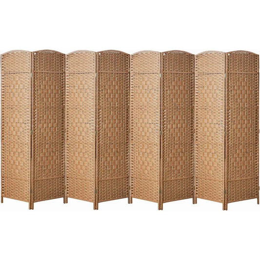 8 Panel Folding Room Divider Privacy Screen Extra Wide Partition