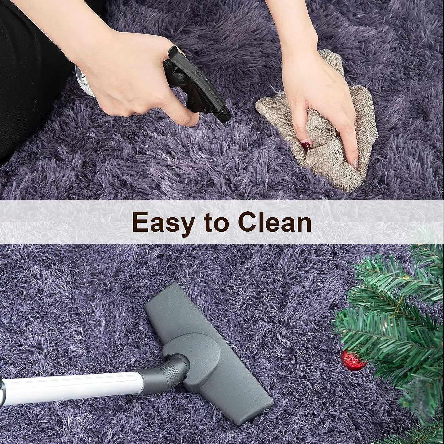 Fluffy Area Rugs for Bedroom Living Room Soft Fuzzy Non Slip Carpet