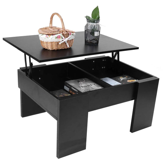 Modern Height Adjustable Coffee Table Wooden Living Room Office Furniture