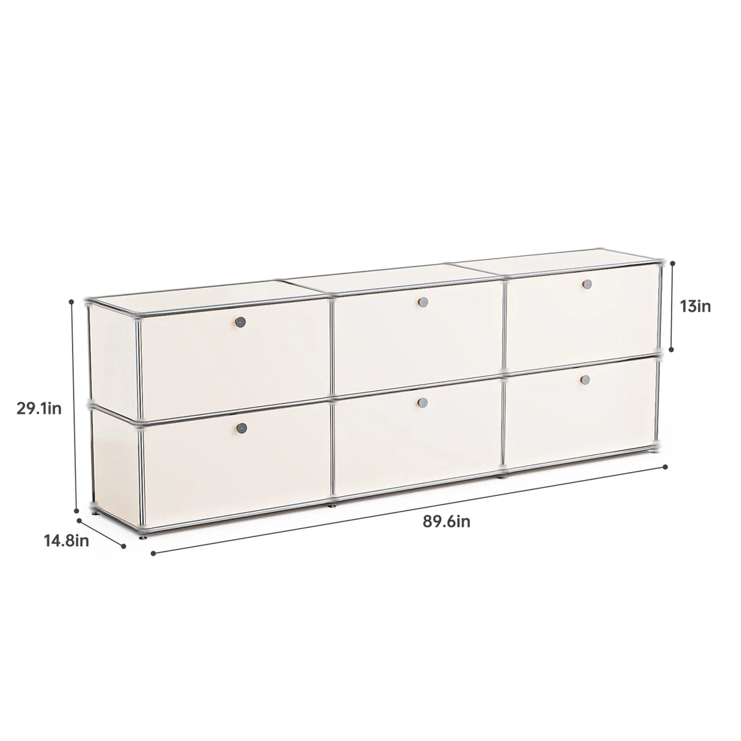 Modern Stainless Steel Storage Cabinet Organizer for Living Room Office