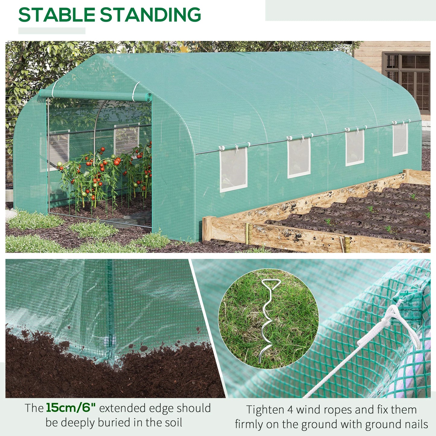 Large Walk-In Greenhouse 20x10x7 Outdoor Gardening Plant Shelter