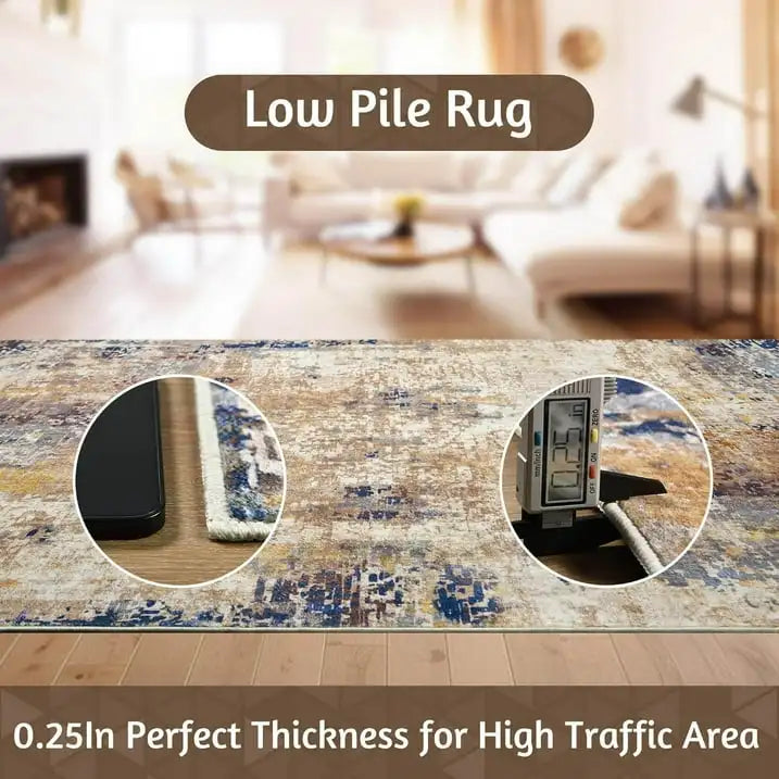 Modern Abstract Fluffy Area Rug for Living Room Bedroom Home Decor