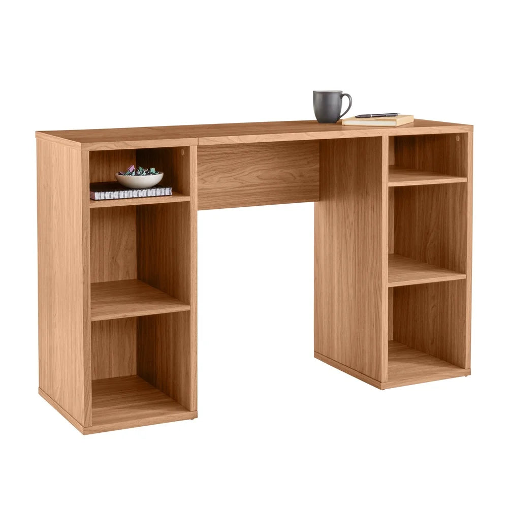 Spacious 4-Cube Storage Desk with Shelves for Home Office Workstation