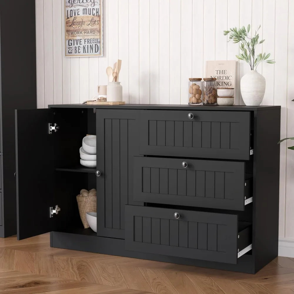 Sideboard Buffet Cabinet with Storage Modern Farmhouse Kitchen Accent