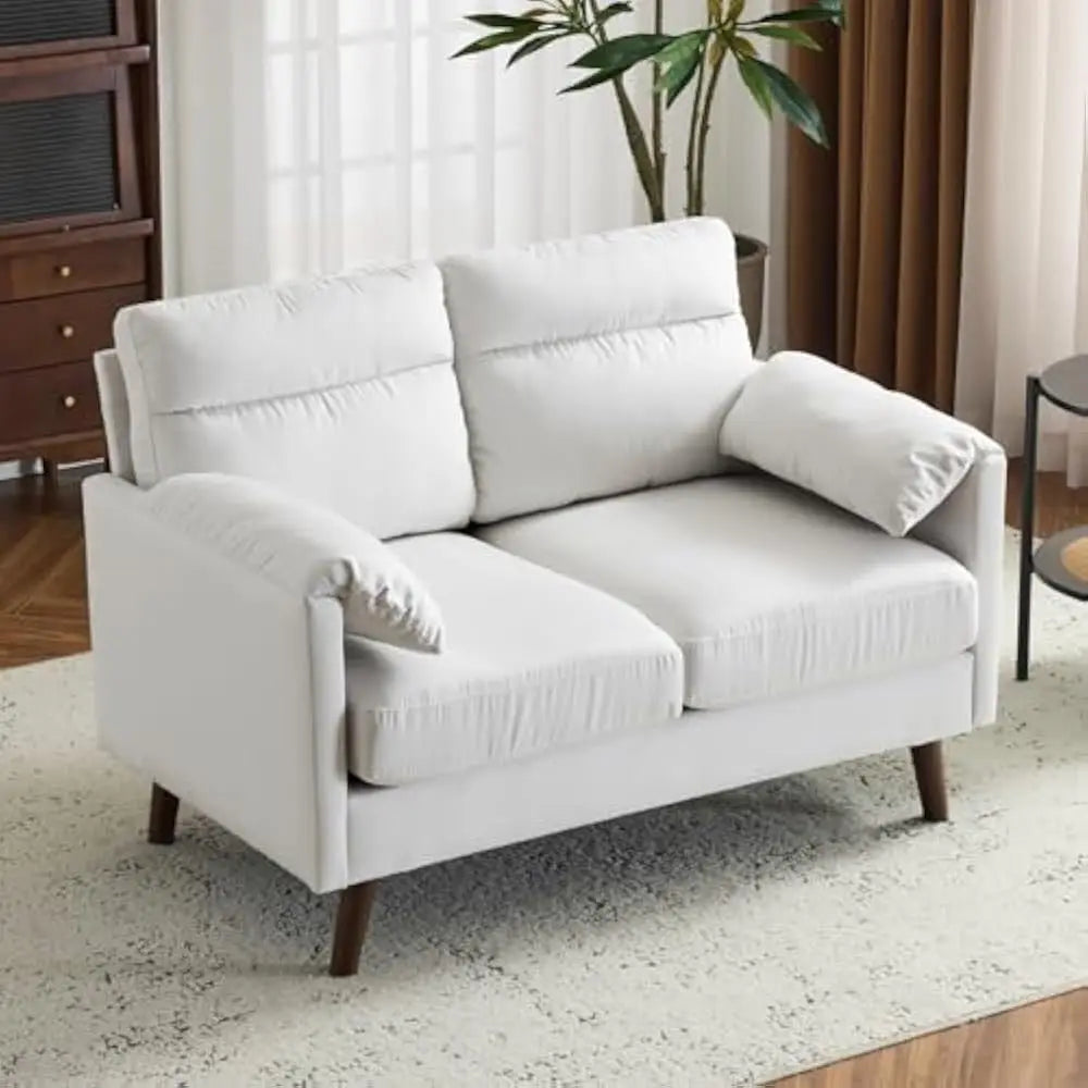 Mini Loveseat Couch 48.8" Small Couch Comfy Seating for Small Spaces