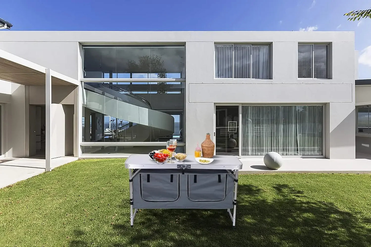 Lightweight Folding Camping Table Height Adjustable Outdoor BBQ Picnic