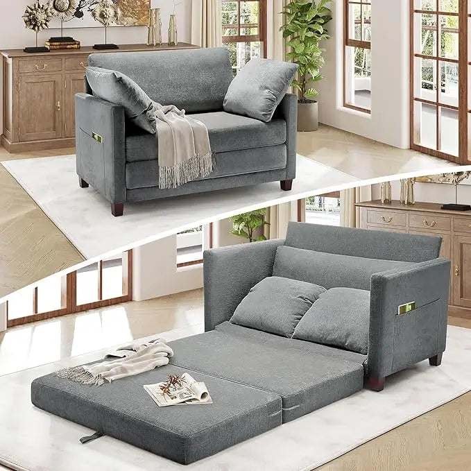Ljustra 51 Inch Loveseat Sleeper Sofa Bed Convertible Small Space Furniture