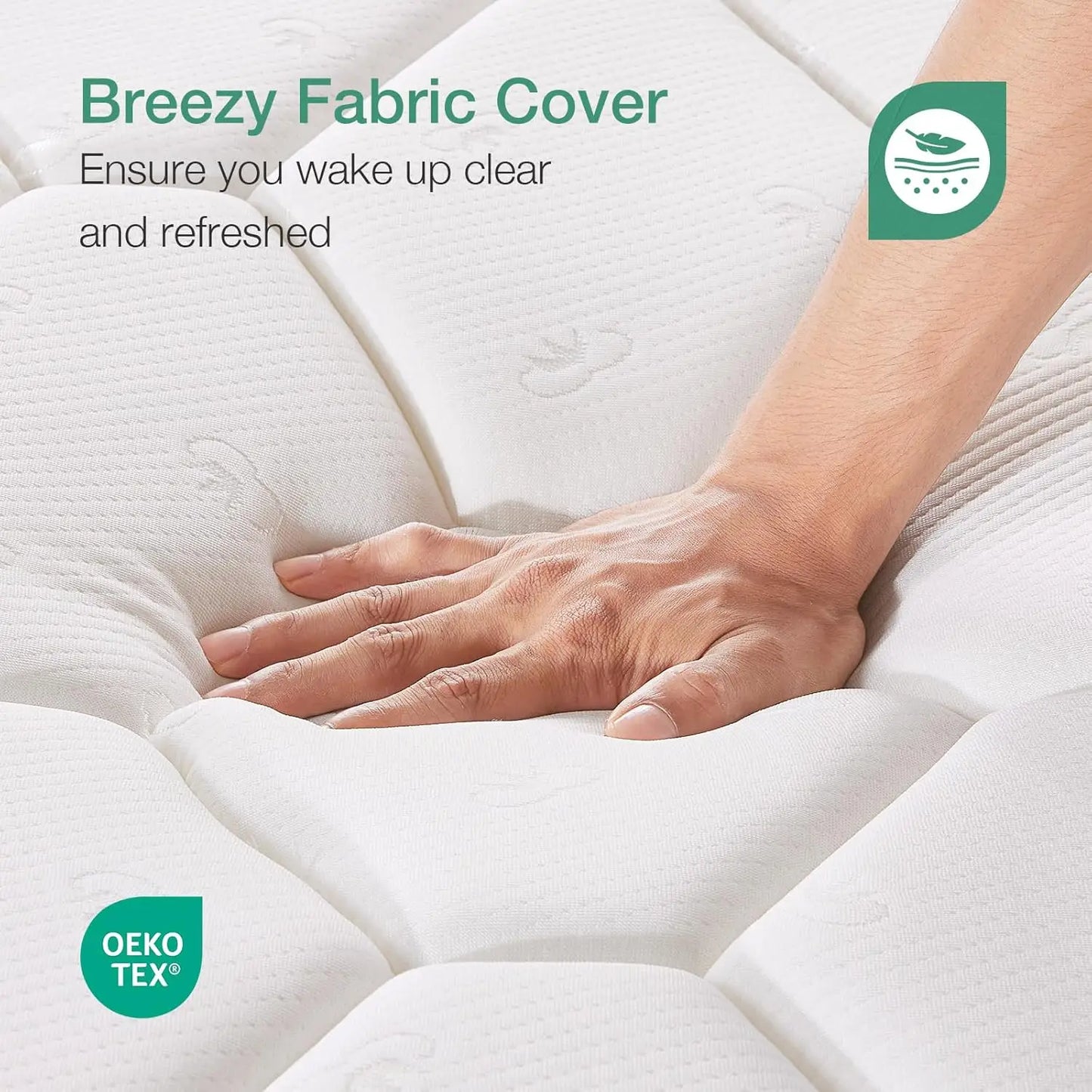 Ljustra 8 Inch Twin Mattress Kids Foam Spring Hybrid Comfortable Sleep