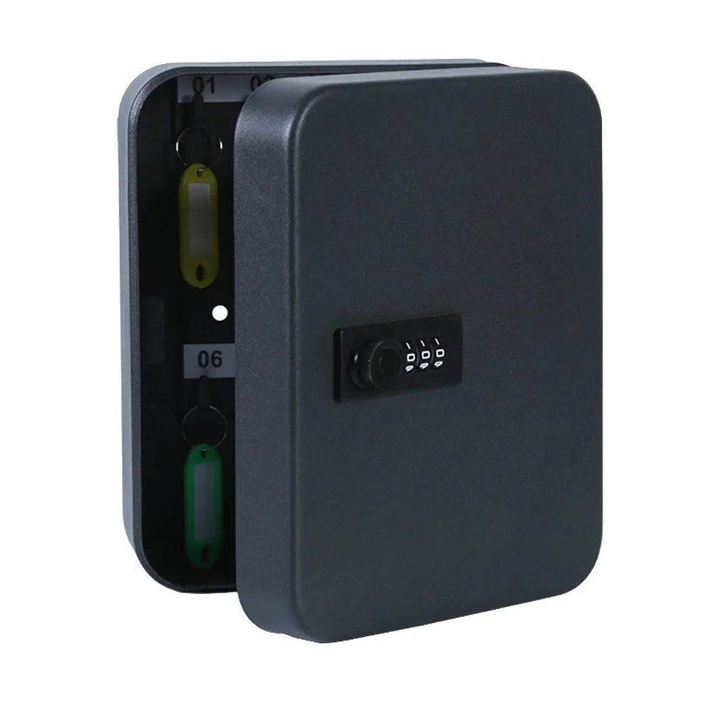 Wall Mounted Key Cabinet with 20 Hooks and Locking Security System