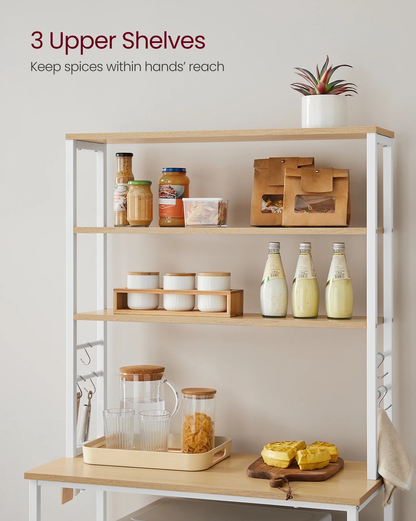 VASAGLE Coffee Bar Baker's Rack 31.5 Inch Kitchen Storage Organizer