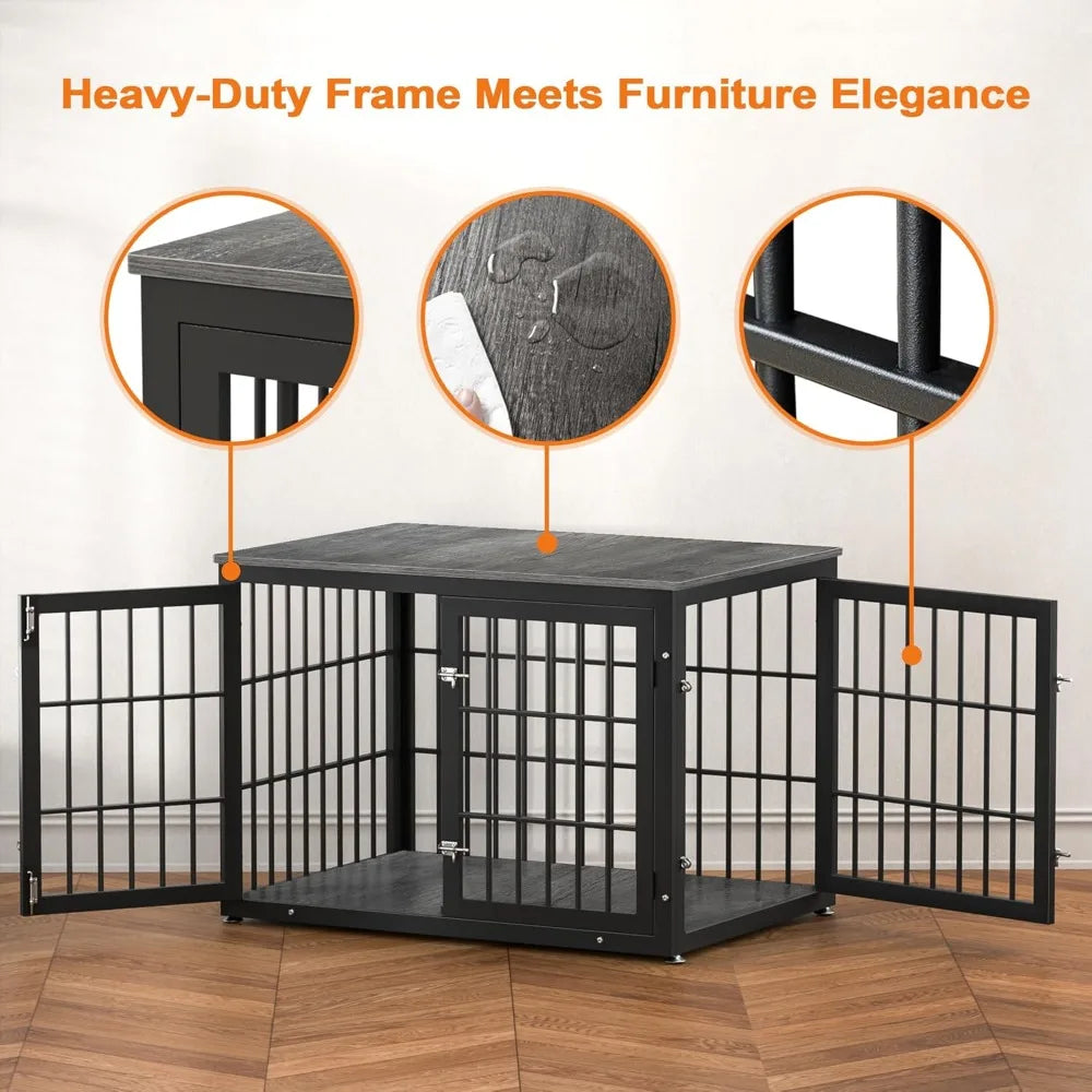 42 Inch Heavy Duty Dog Crate Furniture for Large Medium Dogs End Table