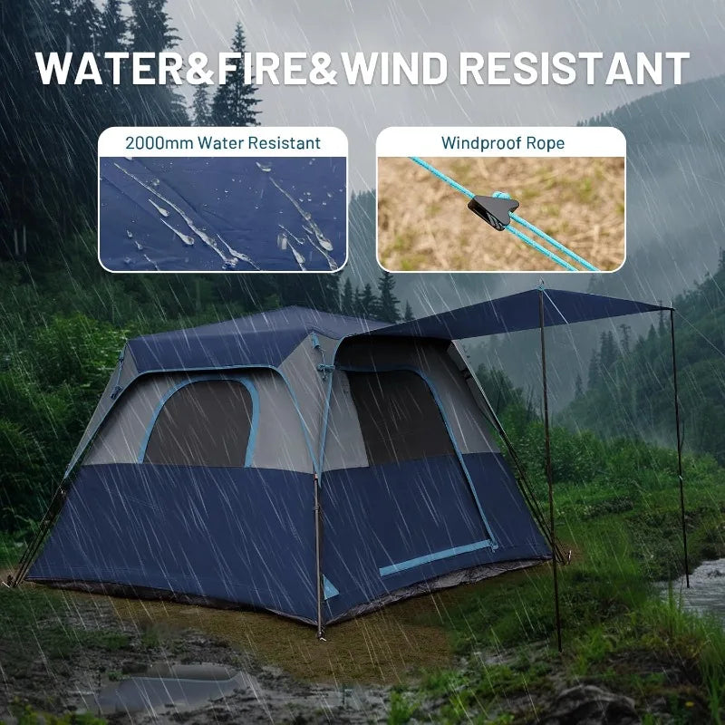 Ljustra Timber Ridge Blackout Camping Tent 5-6 Person Instant Setup