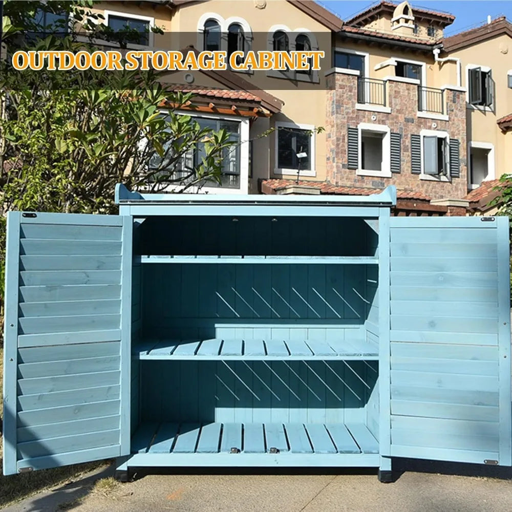 Waterproof Outdoor Garden Storage Shed Potting Bench Tool Cabinet