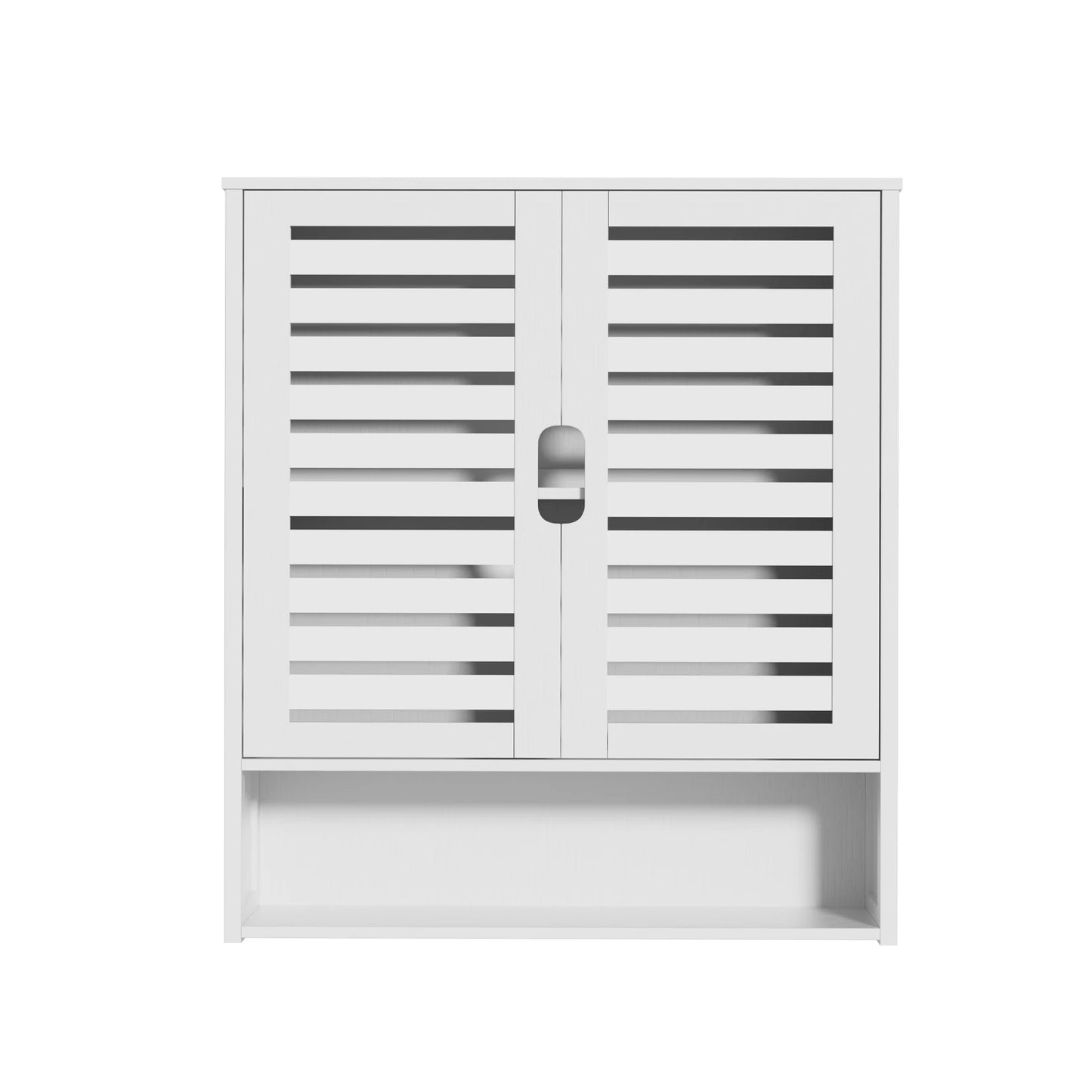 Wall Mounted Bathroom Bamboo Storage Cabinet Medicine Shelf