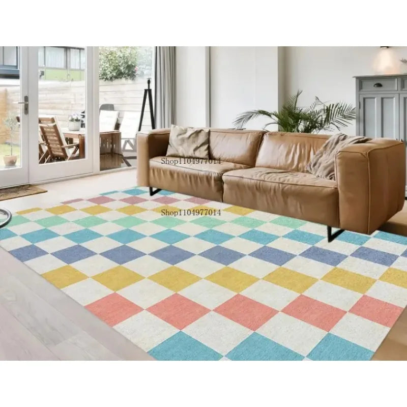 Plaid Rugs for Office Bedroom Entryway Christmas Halloween Decor