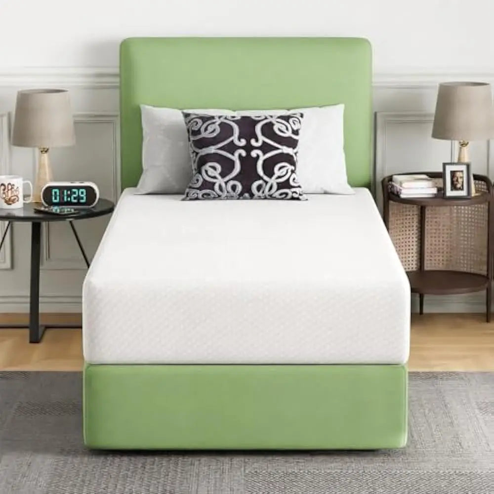 Ljustra 8 Inch Twin Gel Memory Foam Mattress Medium Firm Pressure Relief