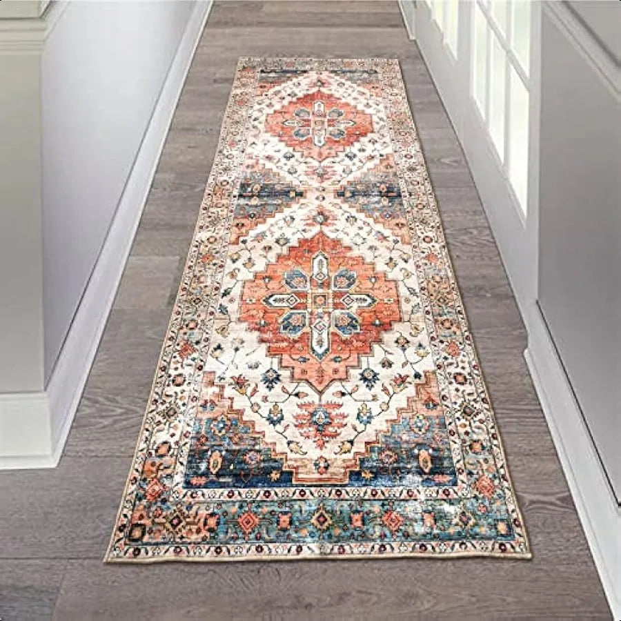 Hallway Runner Rug 2x6 Vintage Distressed Washable Non Slip Bedroom Kitchen