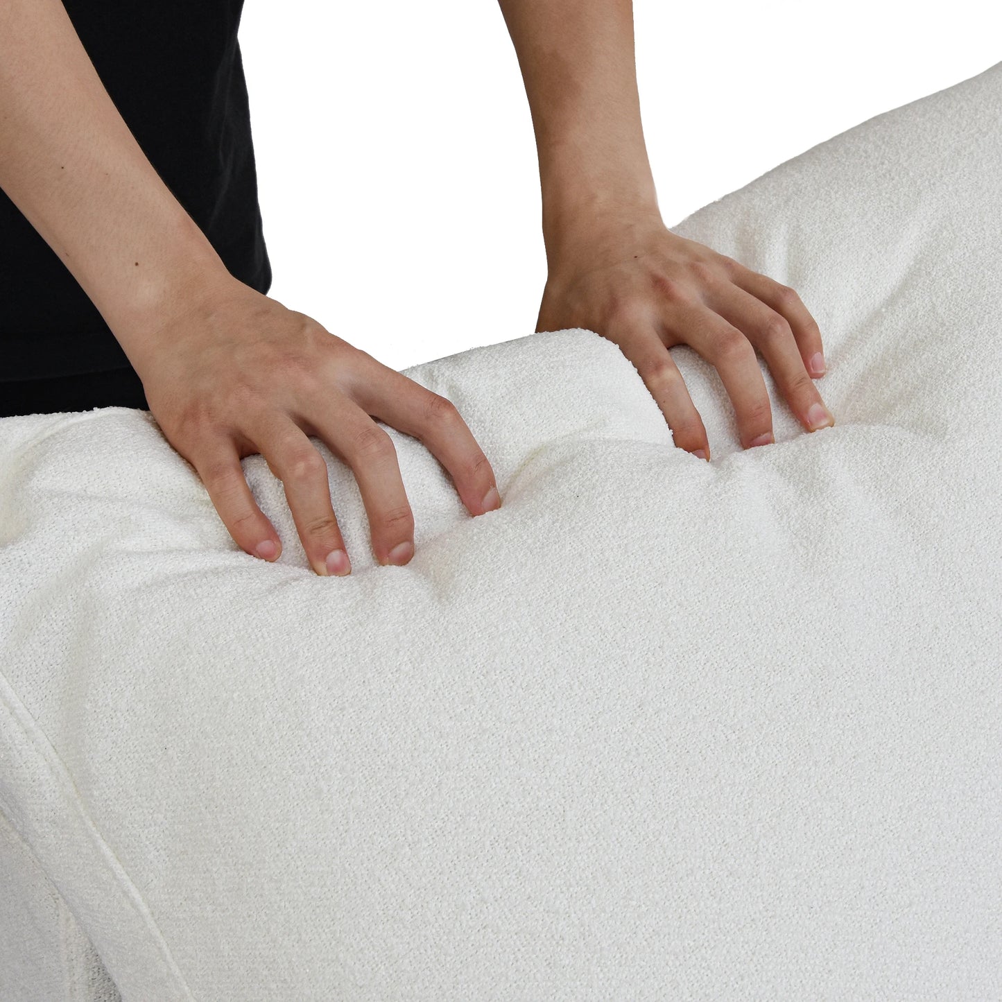 160” U-Shaped Modular Cloud Couch 6 Seat Sectional w/ Storage & Removable Covers