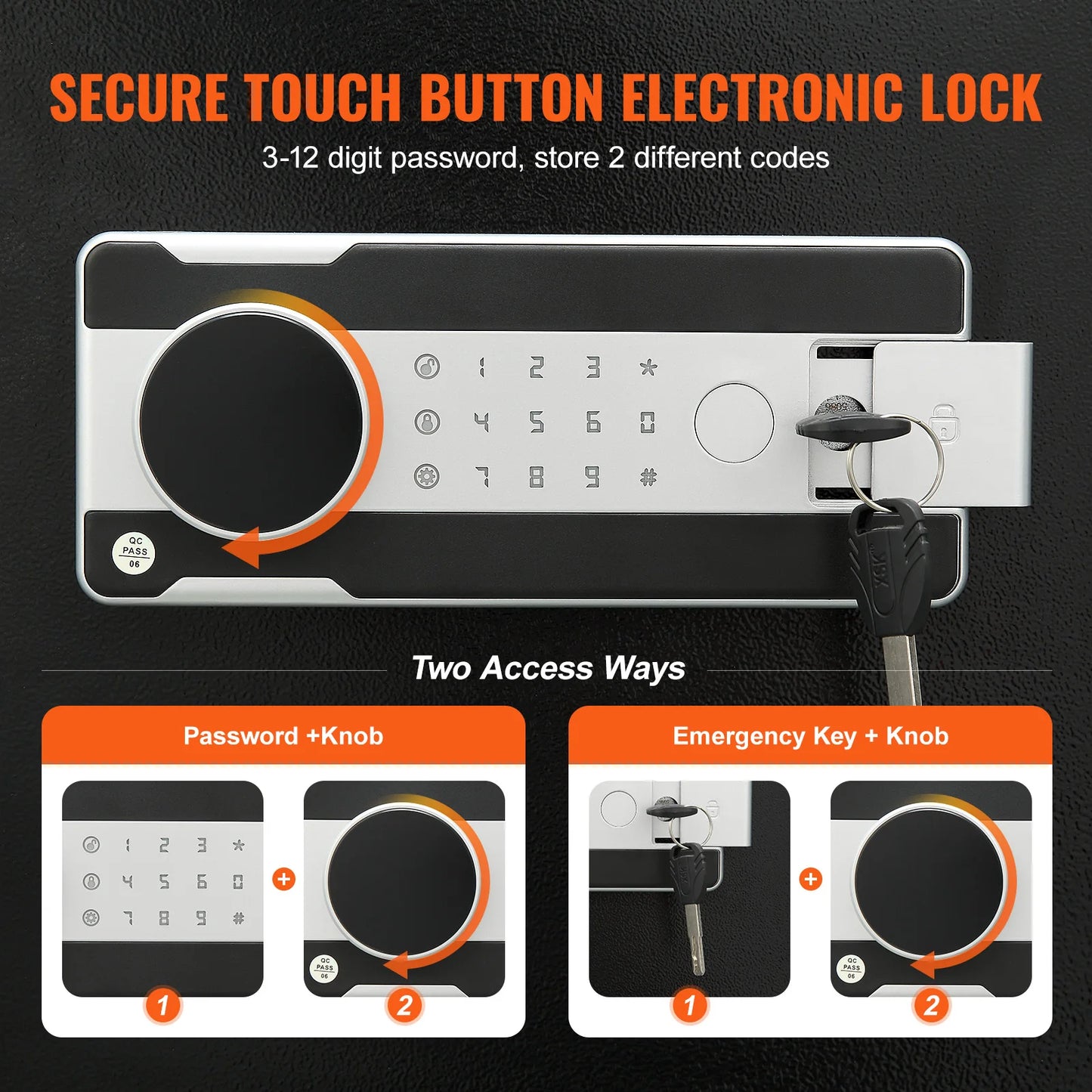 Ljustra 1.7/2.5 Cub Depository Safe Electronic Lock Drop Slot Secure Storage