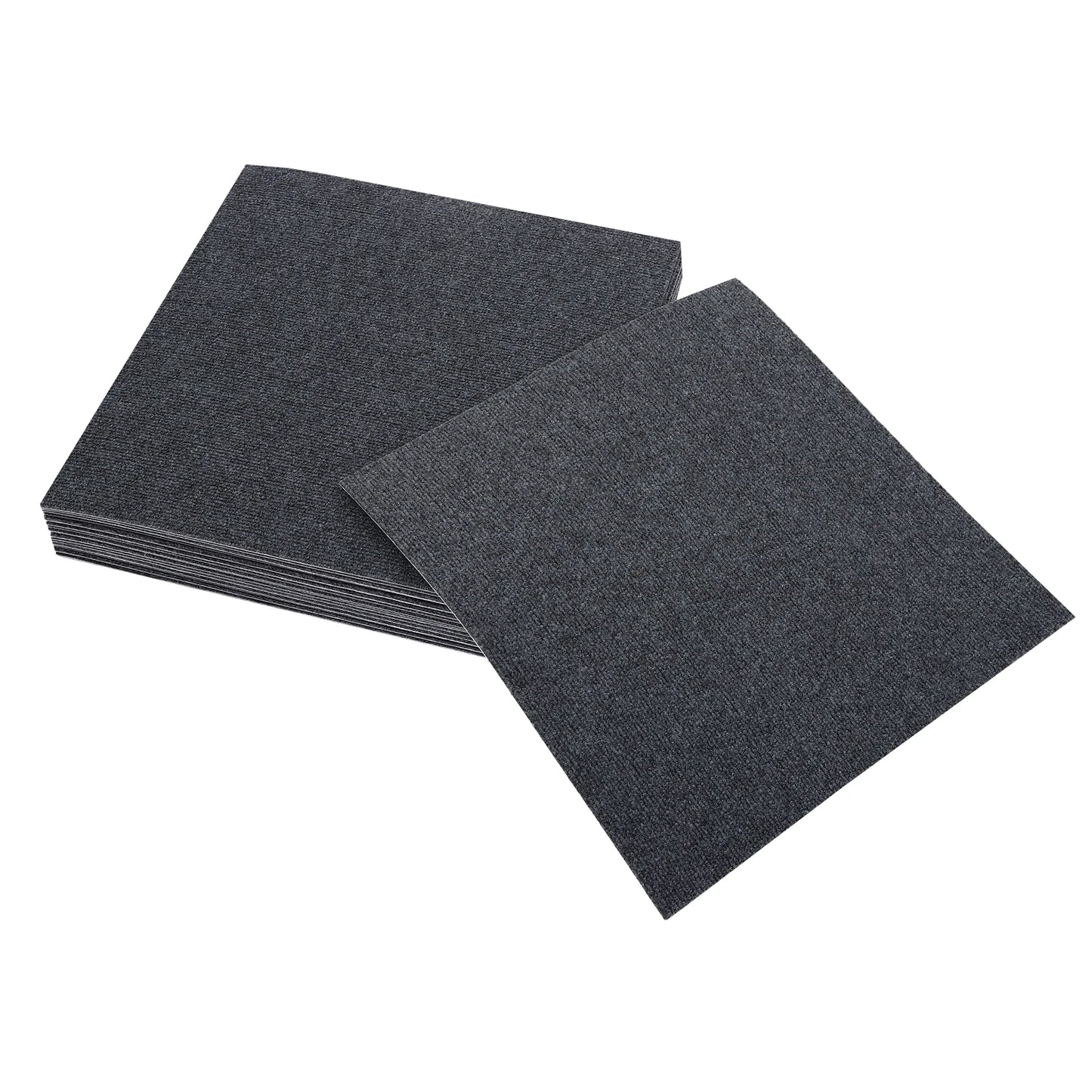 20PCS Self-adhesive Dark Grey Square Carpet Tiles for Home and Hotel