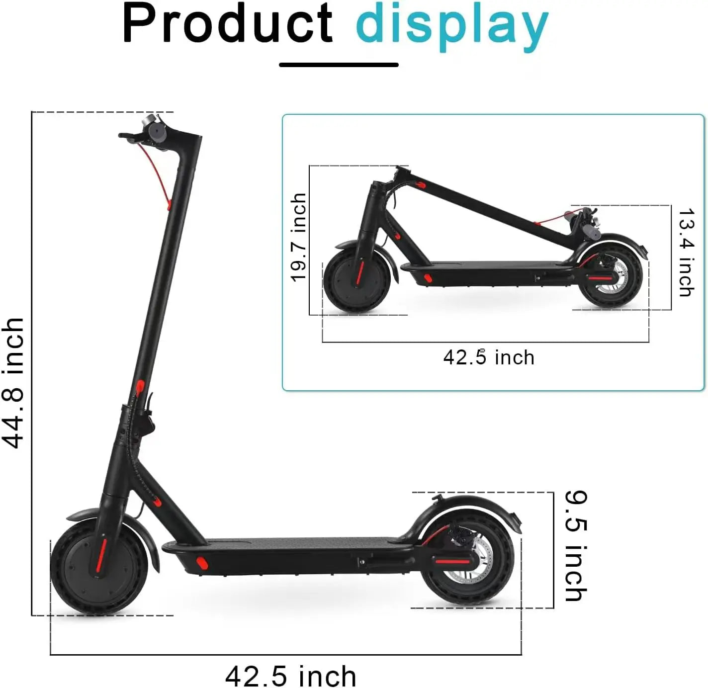 Foldable Waterproof Adult Electric E-Scooter 350W Smart 8.5Inch Tire