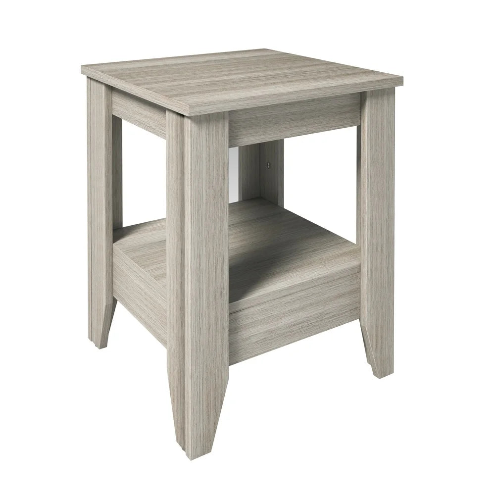 Compact Open Storage Nightstand for Dorms Apartments Farmhouse Style