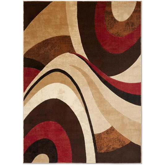 Tribeca Slade Modern Area Rug Abstract Design 6'7"x9'10" Living Room