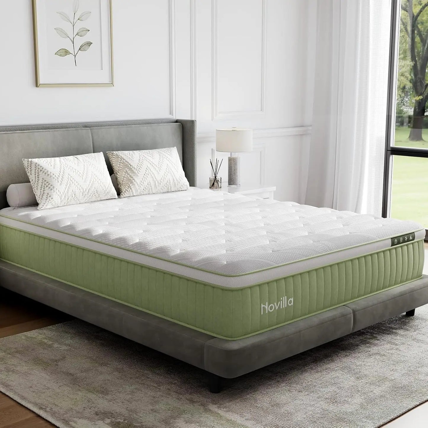 Ljustra 12 Inch King Size Hybrid Mattress in a Box for Comfort Sleep