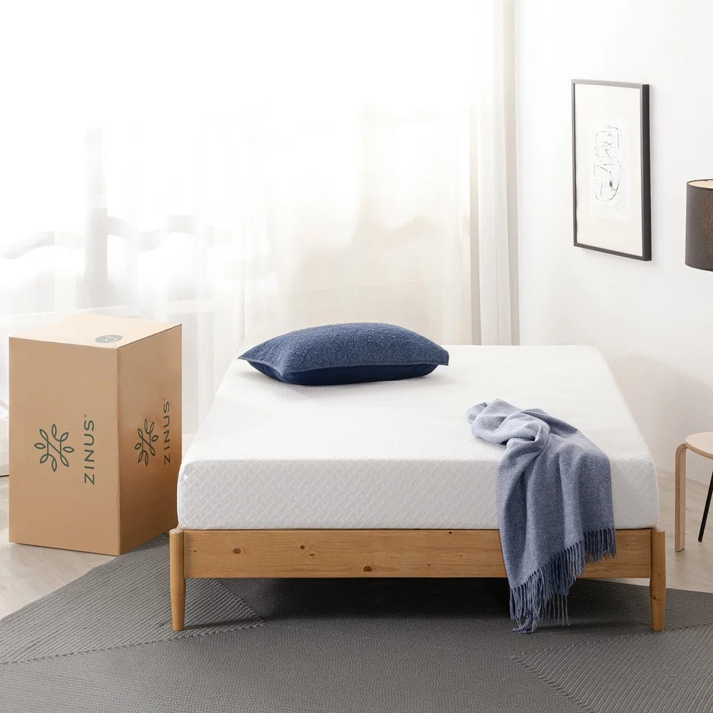 Ljustra Green Tea Cool Mate 8 Inch Gel Memory Foam Mattress Queen