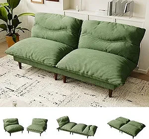 Ljustra Futon Sofa Bed 4 in 1 Convertible Sleeper Couch Adjustable