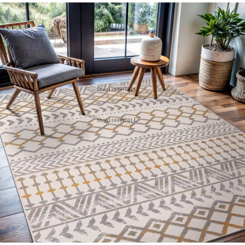 Geometric Diamond Rug Soft Indoor Non-Slip Modern Bohemian Area Rug