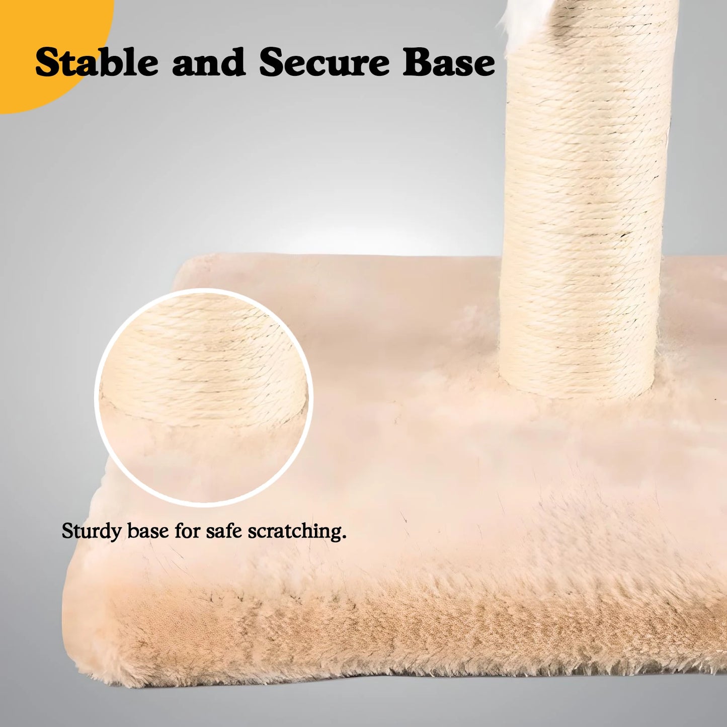 32 Inch Tall Cat Scratching Post with 2 Hanging Balls for Indoor Cats