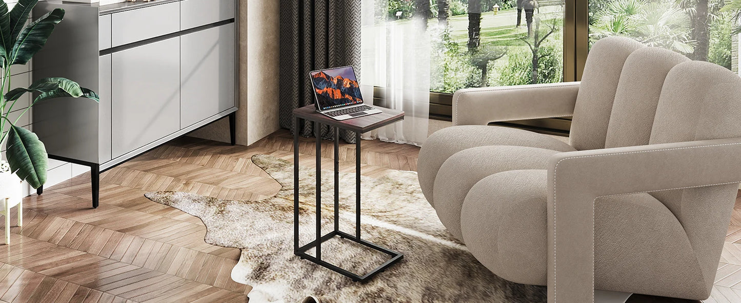 Side Table Set of 2 C Shaped End Tables for Living Room Bedroom Office