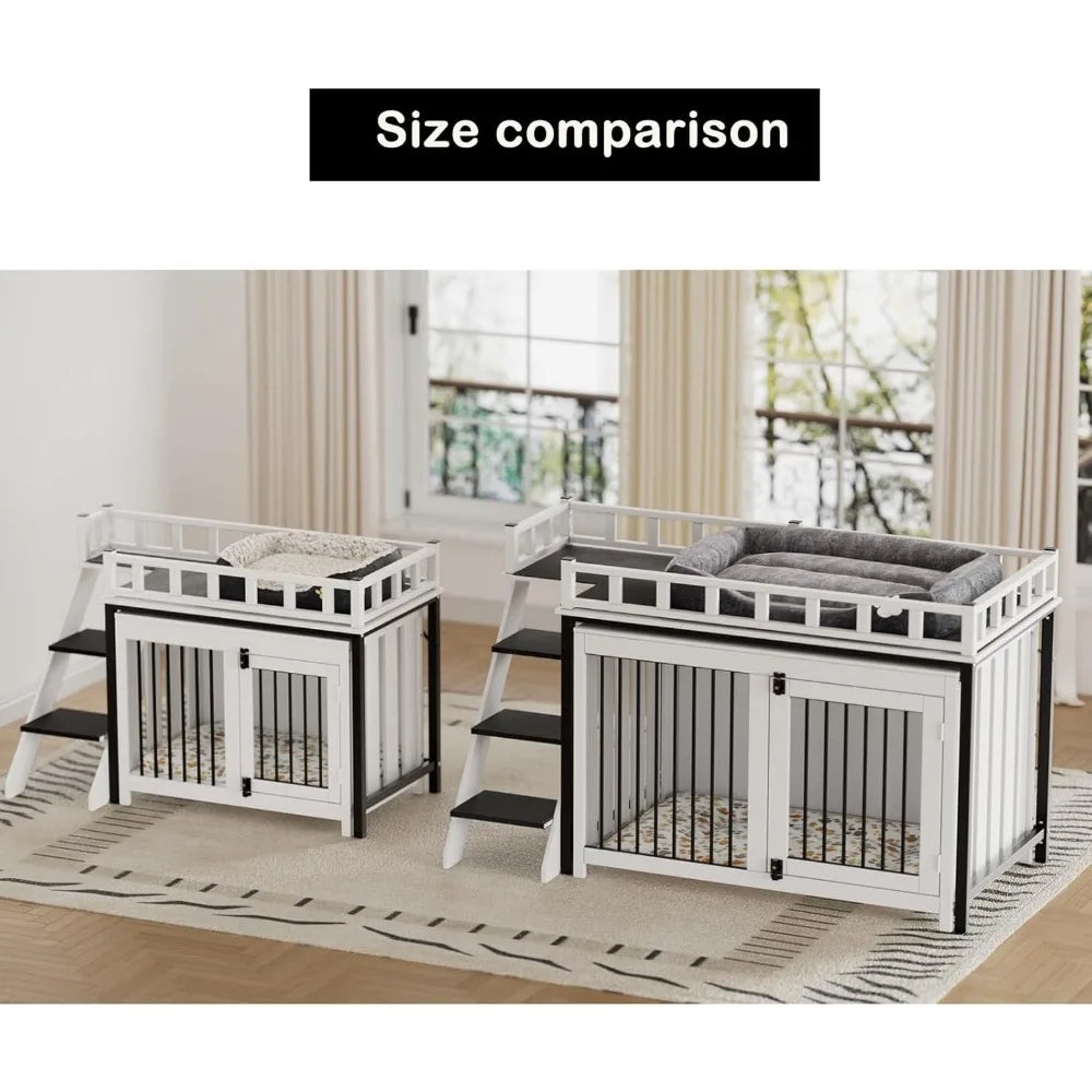 Loft Style Dog Crate Furniture Double Doors Heavy Duty Indoor Kennel