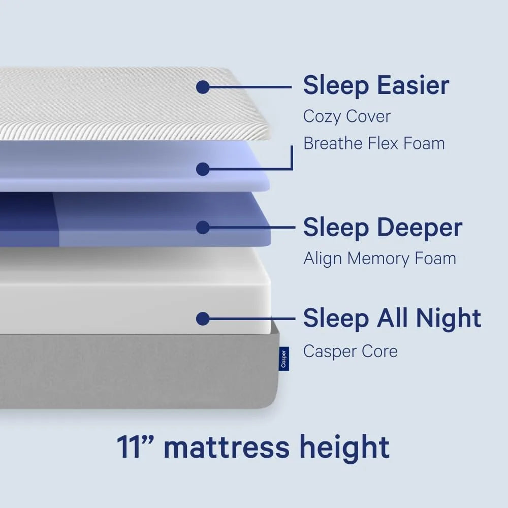 Ljustra Queen Size Memory Foam Mattress Medium Firm Bed in a Box