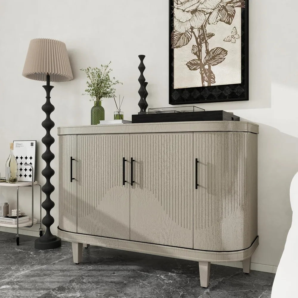 Modern Sideboard Buffet Cabinet with 4 Doors for Living Room Kitchen