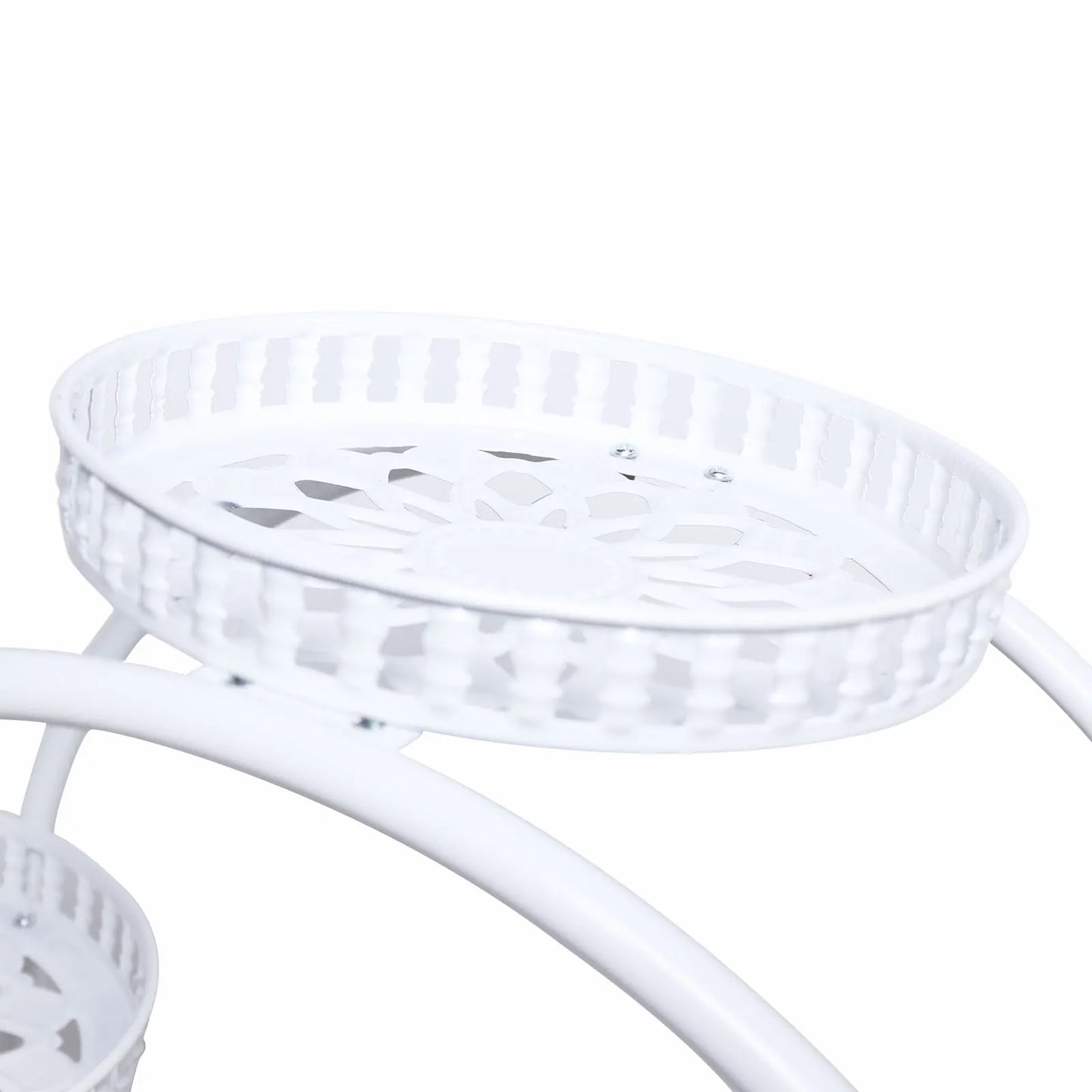 Tiered Plant Stand Indoor Outdoor Metal Shelves Flower Pot Rack 6 Pots