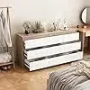 Modern 9 Drawer Dresser Large Wooden Storage Chest for Bedroom Organization