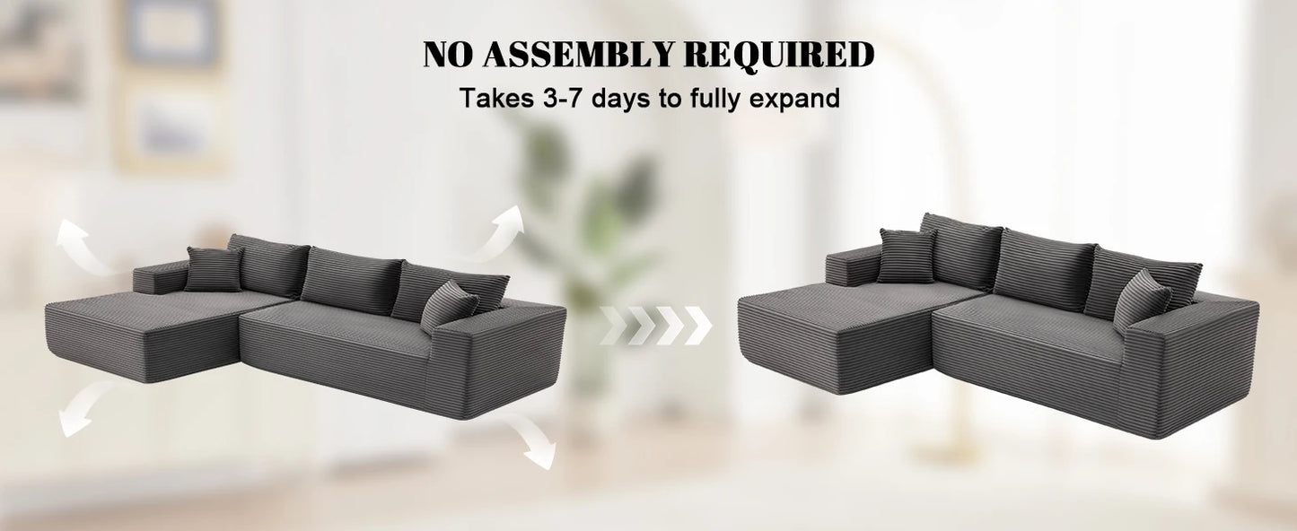 Ljustra Boneless Sectional Sofa with L-Shaped Chaise