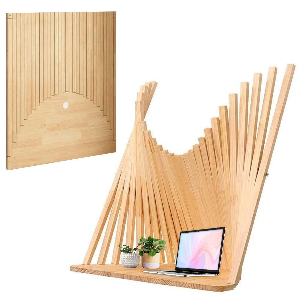 Minimalist Wall Mounted Computer Desk Solid Wood Folding Office Table
