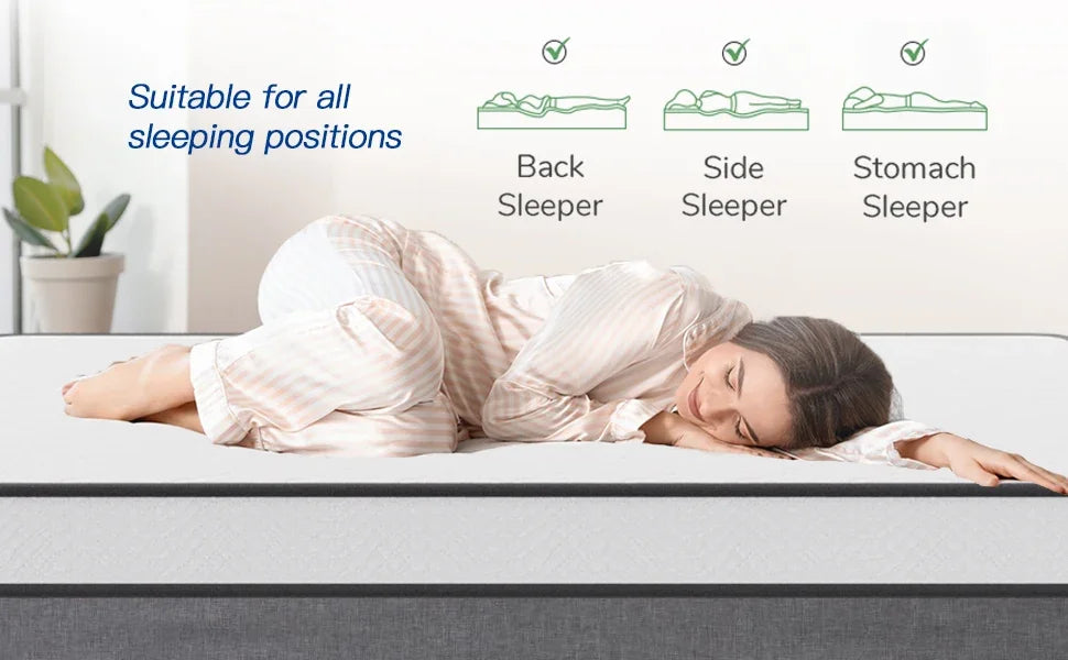 Ljustra 6 Inch Hybrid Mattress Medium Firm Full Size Mattress in Box