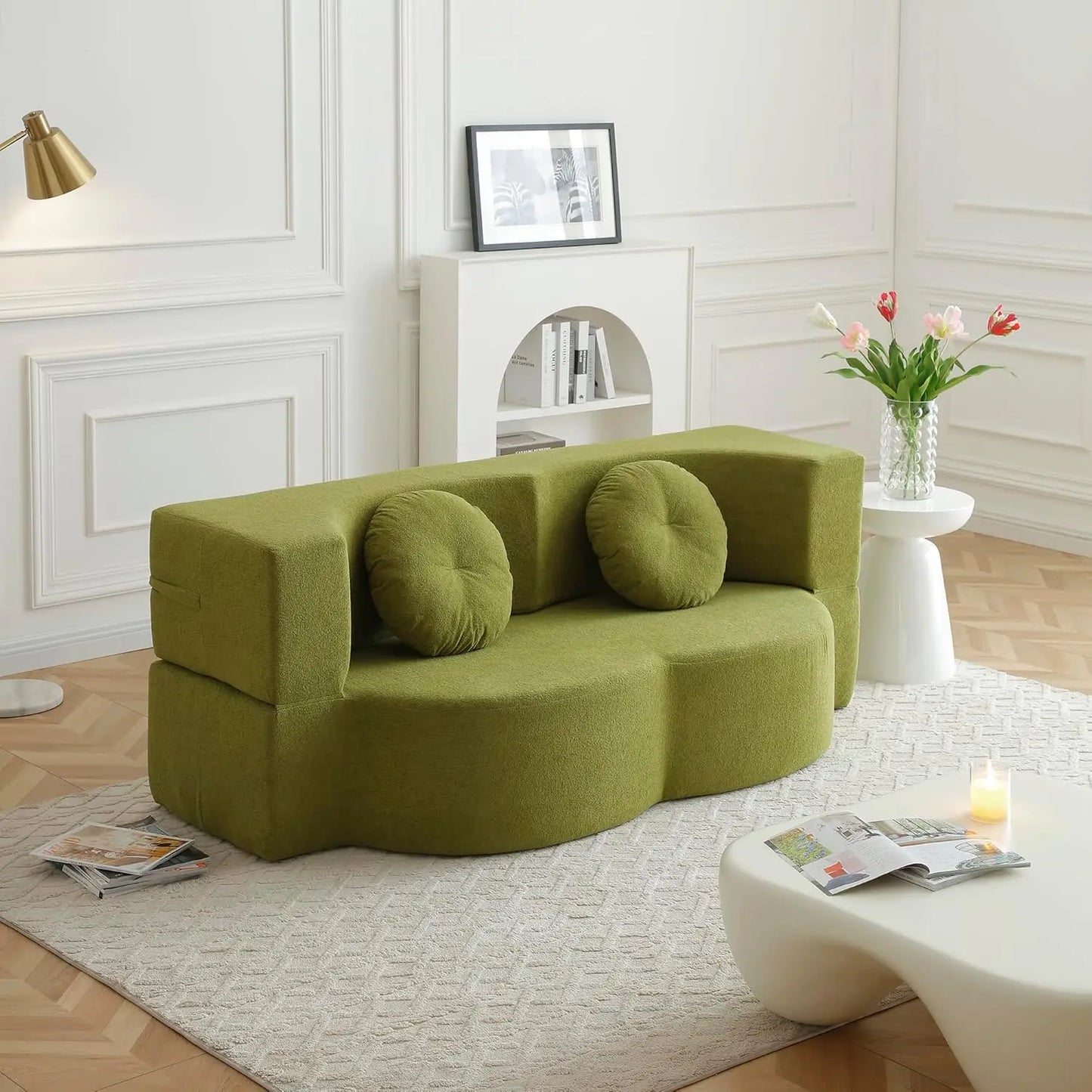 Ljustra Convertible Folding Sofa Bed Memory Foam Sleeper Couch