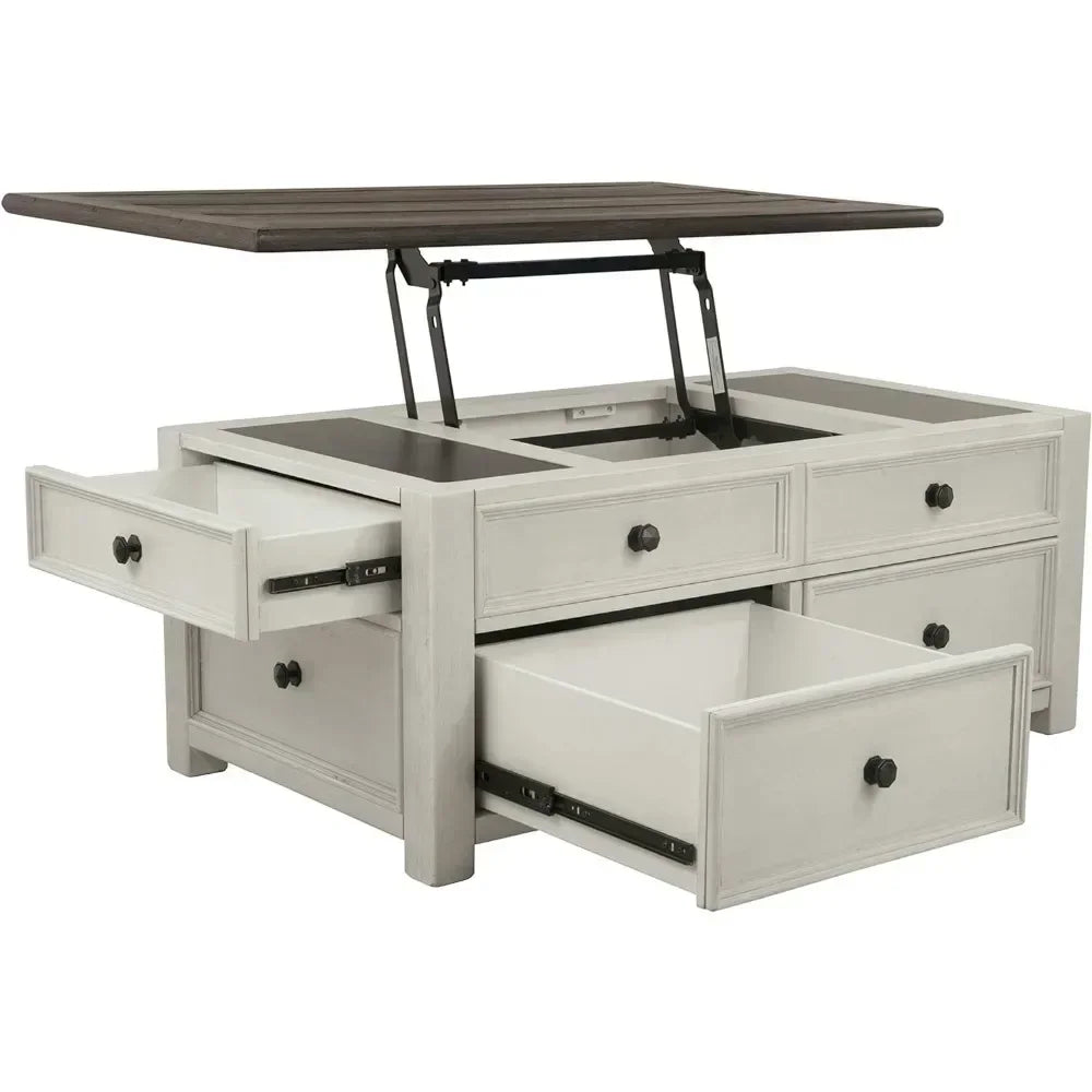Cute Coffee Table for Living Room Farmhouse Lift Top with Drawers