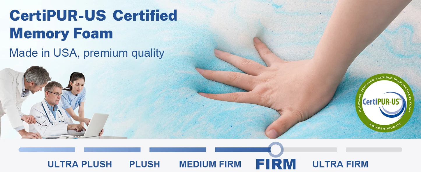 Ljustra 10 Inch Queen Size Mattress Luxury Cooling Gel Memory Foam Firm