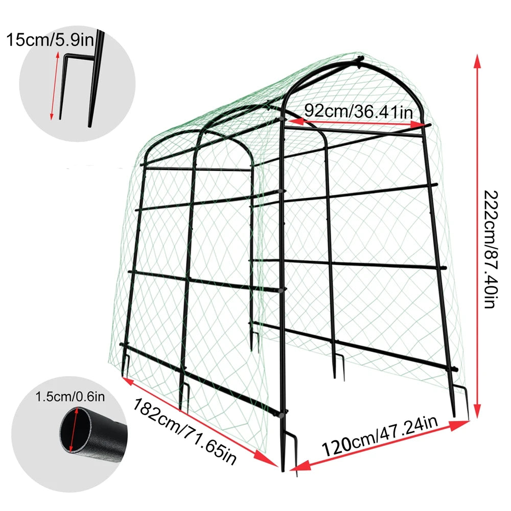 U-Shaped Metal Garden Trellis Support Frame for Climbing Plants